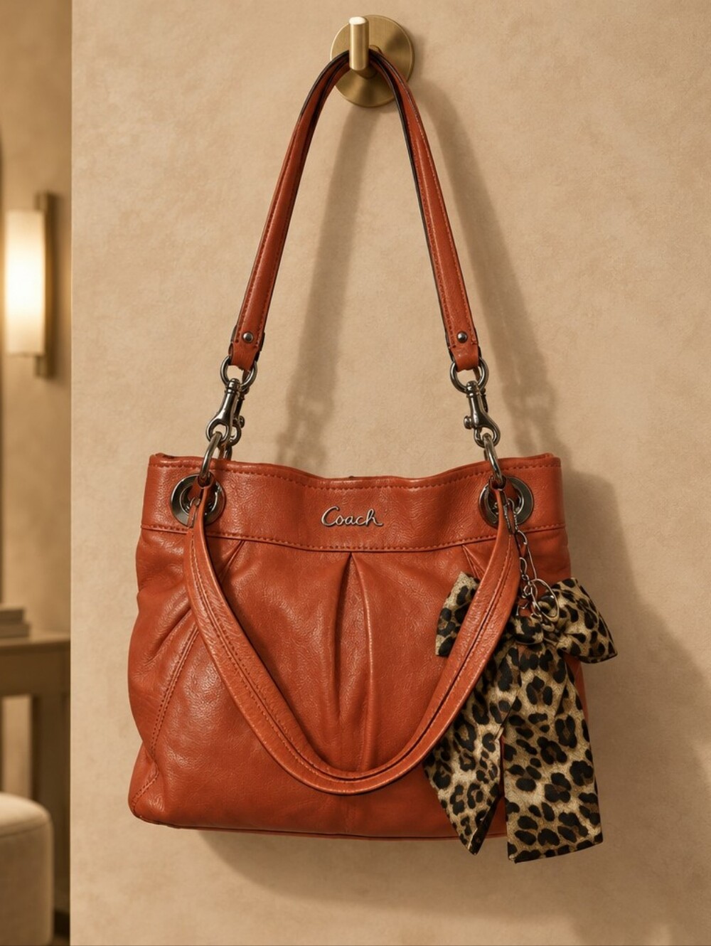 Coach Ashley Leather Satchel Bag